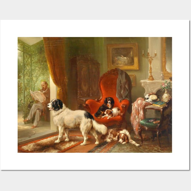 Interior With Dogs by Wouterus Verschuur Wall Art by Amanda1775